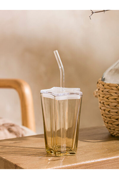 LC Waikiki Colorless Soft Drink Glass with Straw 260 ml