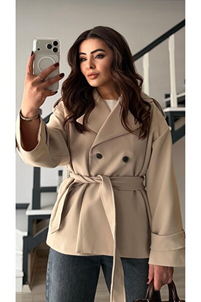 Oslove Taş Tok Doku Premium Trench Coat
