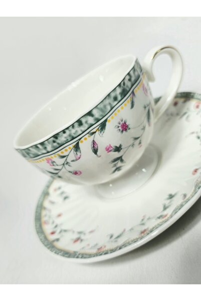 Casalina Set of 2, cup and saucer, ceramic, Christmas floral, 200 ml