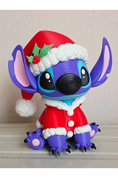 GiginGo Stitch Yılbaşı Tasarımlı Figür 15cm - Yılbaşı Kıyafetli Stitch Figürü