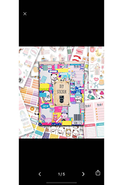 Ramilabutik My Dıy sticker defteri 24x17 boyutunda 16 sayfa sticker defteri