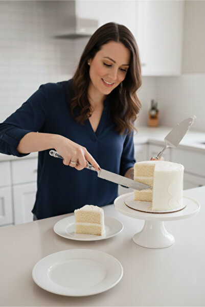 Orvila 2-Piece Crystal Handle Cake Serving Set Spatula Knife Presentation Serving Set