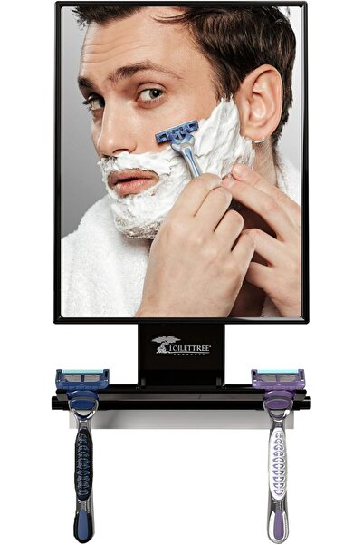 ToiletTree Products مرآة استحمام مضادة للضباب - مرآة حلاقة قابلة للتعديل مضاد...