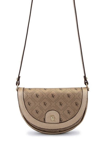 Tamer Tanca Kadın Suni Deri Altın Desen Postacı Çanta