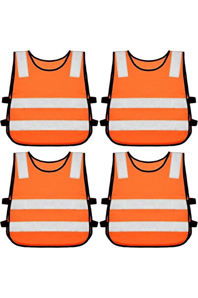 NALACAL 4 Pack Kids Reflective Vest, Safety Visibility Vest for Children, Con...