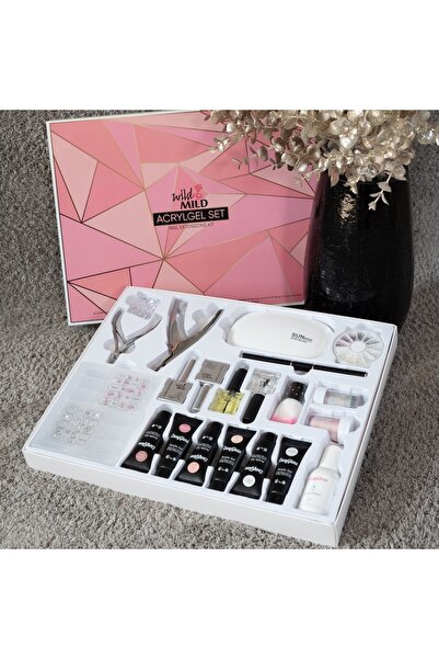 Caly Complete Professional Polygel Kit 23 Pieces Wild&Mild with 6W UV/LED Lamp