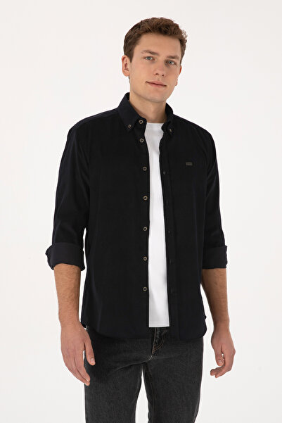 U.S. Polo Assn. Men's Black Long Sleeve Shirt 50315915-Vr046