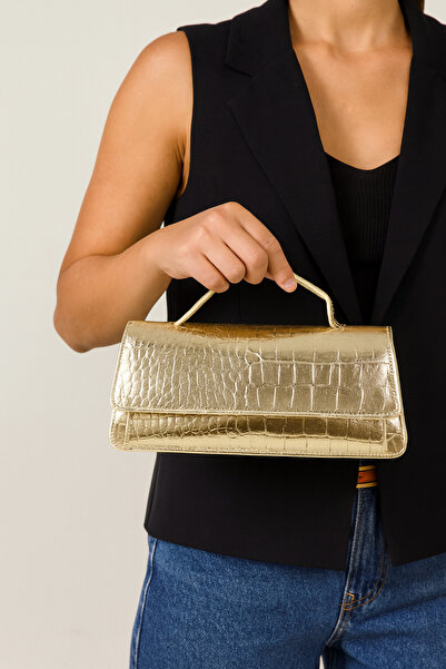 Bymiel حقيبة كتف وحقيبة يد نسائية فاخرة من جلد التمساح – 13×25 سم
