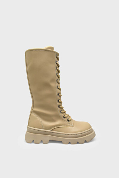 Sanbe Kız Çocuk Postal Çizme Bej SNB132Y4905