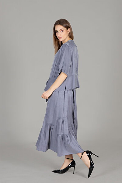 GUMANIZE Women's Round Neck Godeli Skirt Set