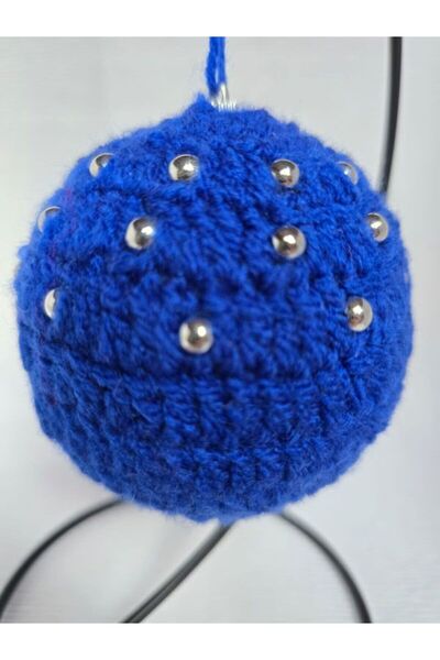 Amma Design Hand-crocheted globe on polystyrene base, 9x9 cm