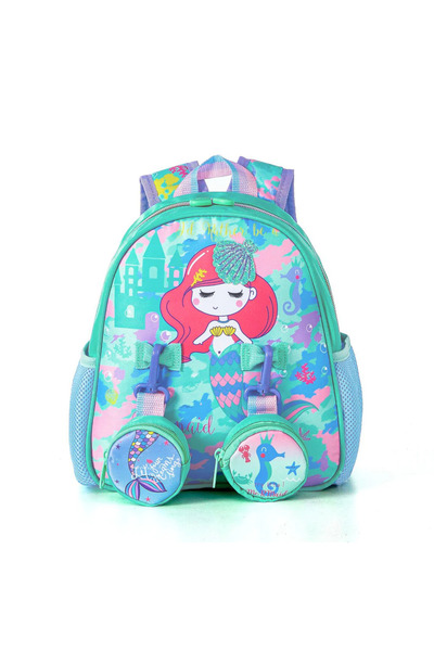 Hibobi Premium حقيبة مدرسة ابتدائية بتصميم حورية البحر على شكل متجر