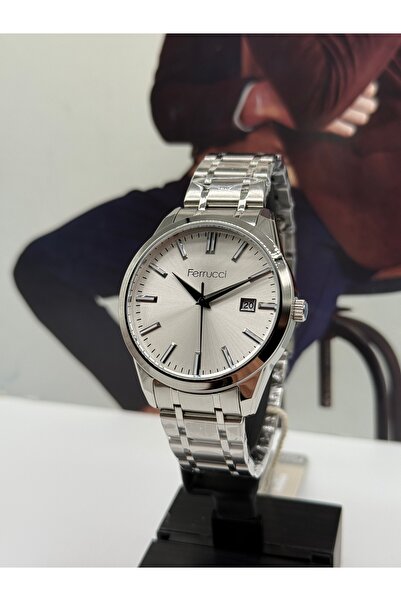 Ferrucci Classic Silver Men's Watch 41mm Waterproof with 2 Years Warranty