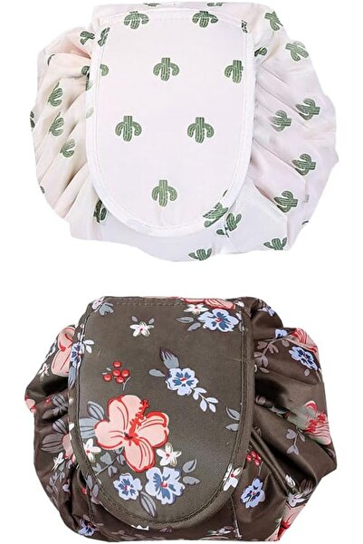 Margoun Drawstring Makeup Bag Waterproof Large Cosmetic Toiletry Organizer BAG001(2 pack)