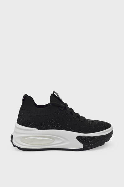 Guja Women's High Sole Stone Sports Shoes Black Blg24K305-4