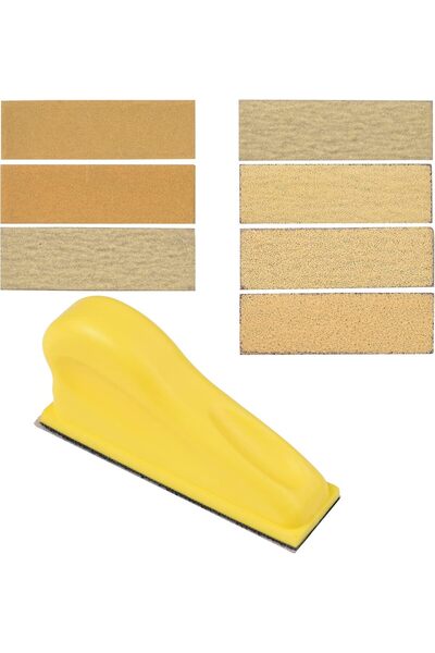 EACAM Micro Sander Kit 3.5 x 1 Inch Mini Detail Sander with 70 Sandpaper Sheets