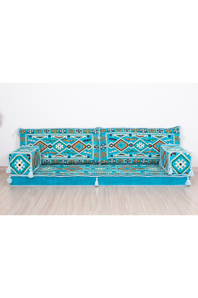 MOSHOME 190x70 Otantik Şark Köşesi Takımı Yer Minderi Seti Bordo