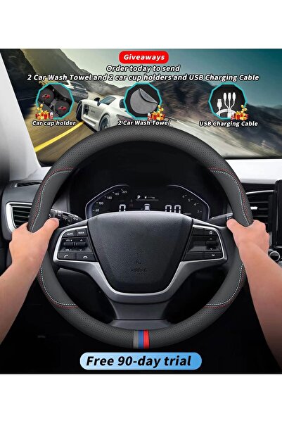 STEEPPOLO Custom Steering Wheel Cover for BMW