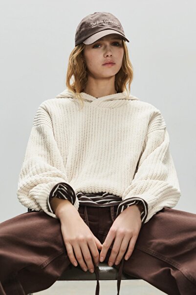 Pull & Bear Kapüşonlu şönil kazak