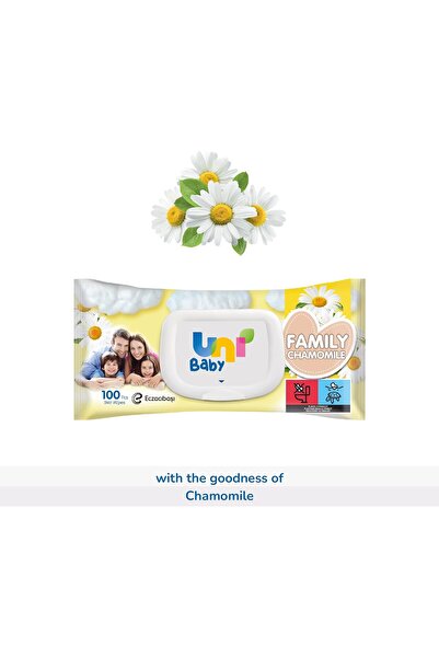 Uni Baby Family Wipes - Chamomile 100 pcs