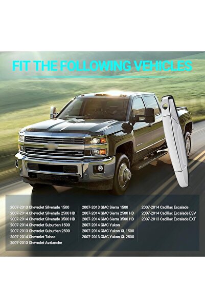 Generic MNJWS Exterior Chrome Door Handle - Front Left Driver Side (Fits 2007-2014 Escalade, Chevy & GMC SUV