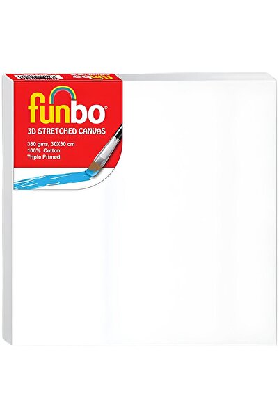 Funbo Fonbo Pre-Stretched Canvas 30x30cm 380g Off-White (Triple Layer)