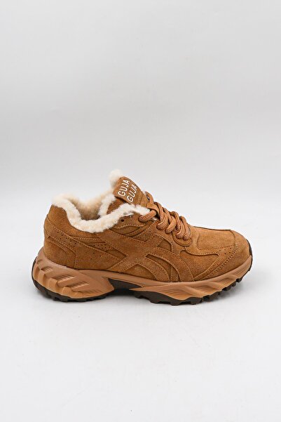 Guja İthal Seri Kadın İçi Kürklü Sneaker Spor Ayakkabı GJ368-1 - Camel - 36