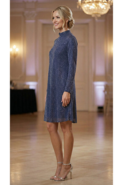 Snobistic Blue dress with metallic thread