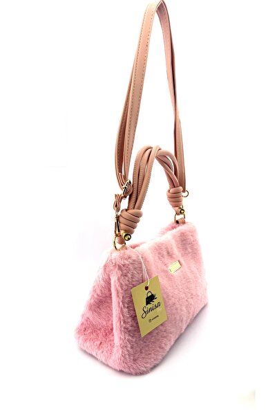 SİNİSA BAG Women's Plush Detailed Handbag and Crossbody Shoulder Bag