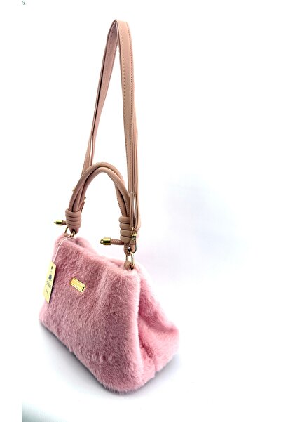 SİNİSA BAG Women's Plush Detailed Handbag and Crossbody Shoulder Bag