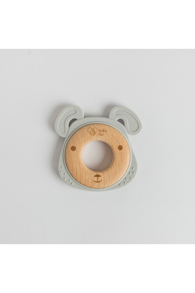 Pitikot Teething Toy, Wood and Silicone, Safe for Babies