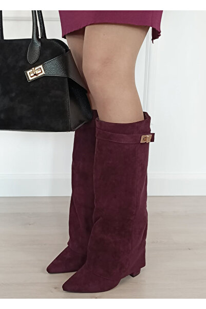 SOFILINE Elegant burgundy boots with comfortable heel B-9501A 113