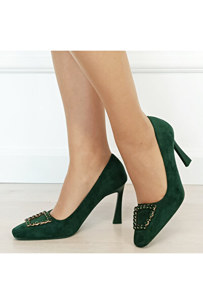 SOFILINE Green shoes with comfortable heel and brooch B-1748 03