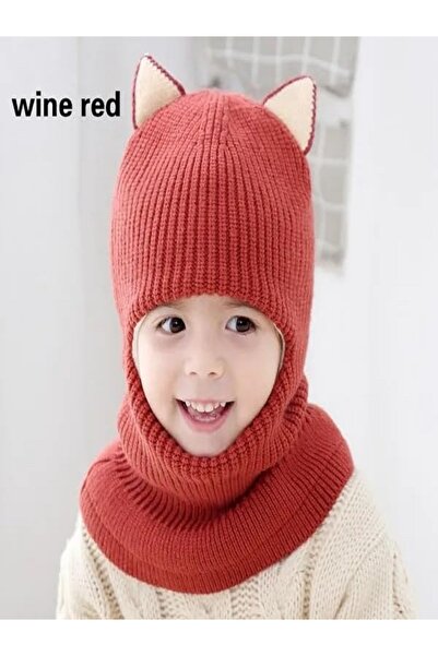 Generic Winter hat for toddlers and babies, lined with wool, suitable for girls and boys, head scarf