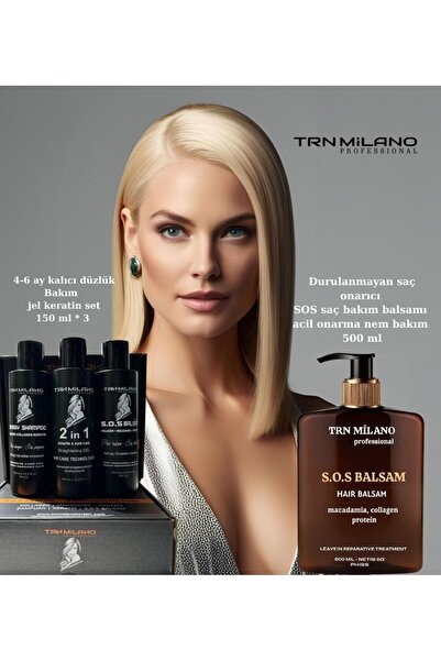 TRN MİLANO SOS SAÇ ONARICI BAKIM BALSAMI + JEL KERATİN SET 150 ML