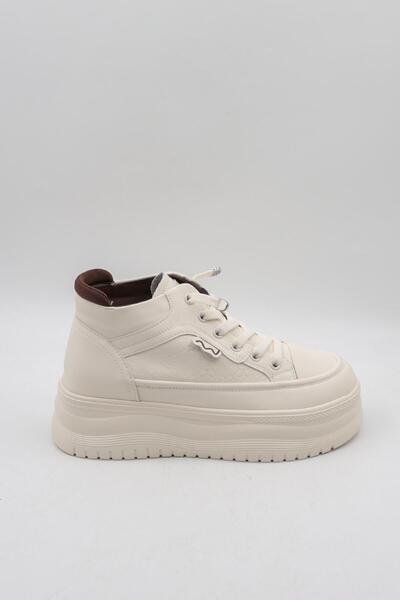 Guja Kadın Bağcıklı İçten Topuklu Casual Ayakkabı GJ313 - Bej - 36