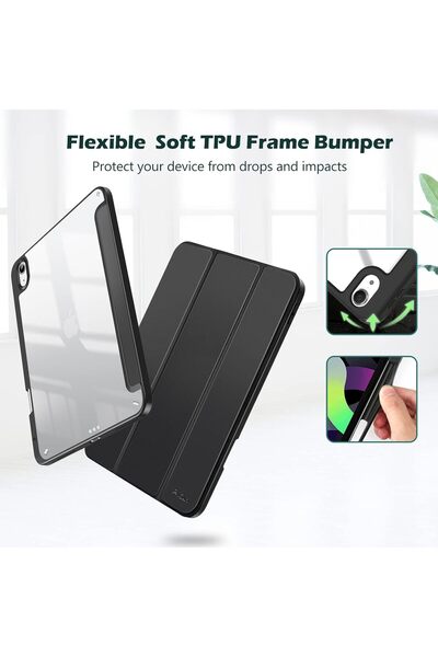 PROCASE iPad Air 11-inch Case (M3/M2, Air 5/4) with Pencil Holder - Black