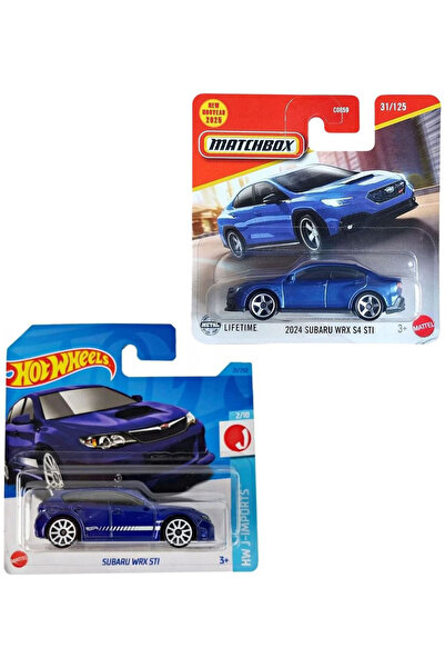 HOT WHEELS 2 Araç Set - Subaru WRX Sti & Matchbox 2024 Subaru WRX S4 STI (1/6...