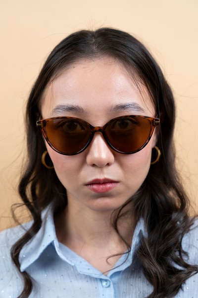 TARSS Jasmin Leopard Cat Eye Women's Sunglasses |   Brown Glass |   Uv400