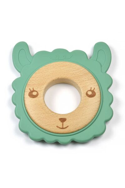 Pitikot Teething Toy, Wood and Silicone, Safe for Babies