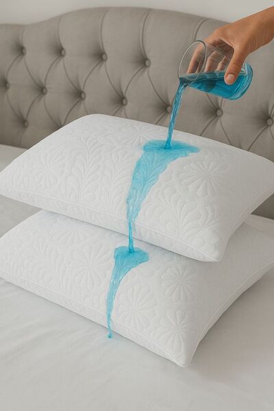 Heyner 2 Adet 1200 Gram Alezli yastık 50x70 Visco Alezli Yastık 2'li Paket Ortopedik Yastık Fermuarlı