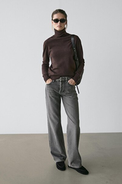 Massimo Dutti Orta bel geniş paça jean