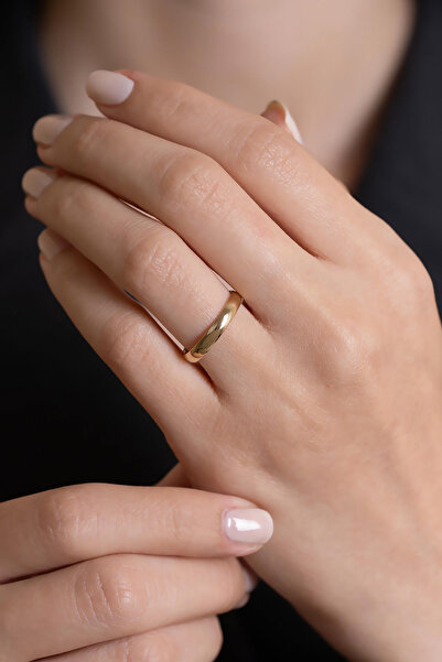 Bayar Gold 14 Ayar Altın İçi Dolu 3mm Klasik Alyans