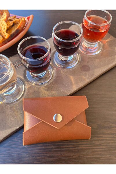 NUBLADO Πορτοφόλι και θήκη για κάρτες από 100% γνήσιο δέρμα Tan Envelope Unis...