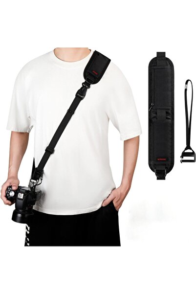 TERRIFI حزام كتف للكاميرا، مضاد للانزلاق مع فك سريع ورباط أمان