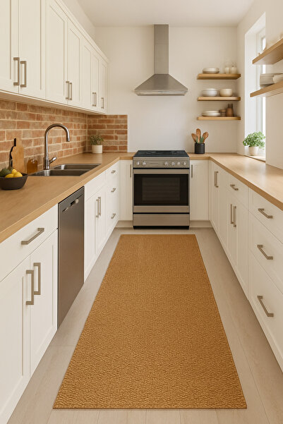 Dally Home DİJİTAL BASKILI Kaymaz Taban Yıkanabilir Modern Mutfak Halısı Salo...