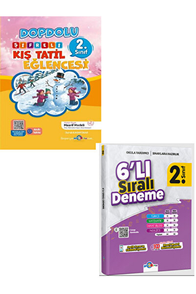 Mavi Boncuk 2.Sınıf Dopdolu Şifreli Kış Tatil Kitabı + 2.Sınıf 6'Lı Sıralı De...