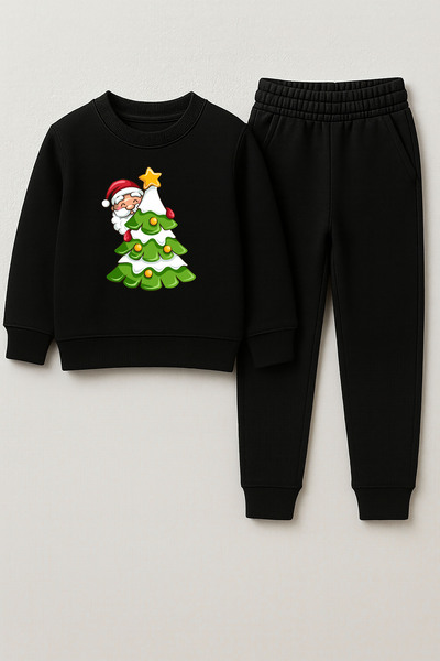 MODA طقم ملابس رياضية للأطفال لعيد الميلاد 2026 سانتا كلوز مطبوع برقبة دائرية...