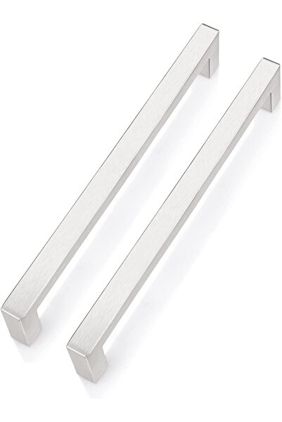 Raco Stainless Steel Cabinet Pull Handles (10, Square 10x10x160mm)