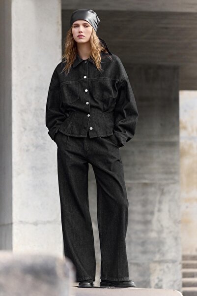 Pull & Bear Relaxed fit geniş paça jean